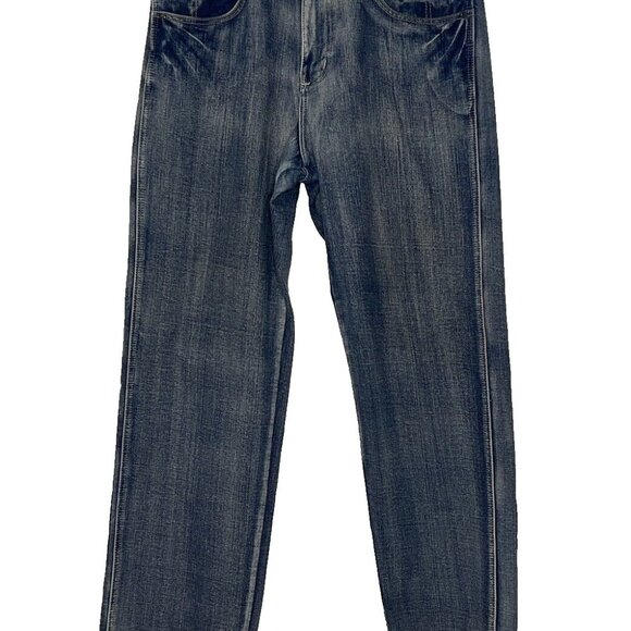 Moda Jeans U.S.A. 36x34 Wide Leg With Belt Baggy Hip Trendy - Picture 1 of 9